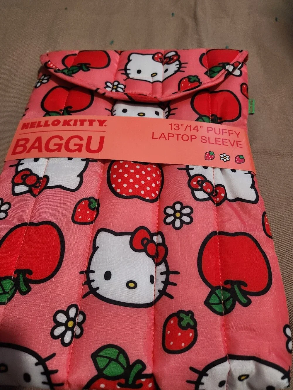 Hello Kitty Baggu Puffy Laptop Sleeve Case 13